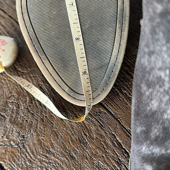 Lucky Brand Lahela Metallic Nubuck Leather Almond Toe Ankle Bootie Size 7 - Picture 8 of 8